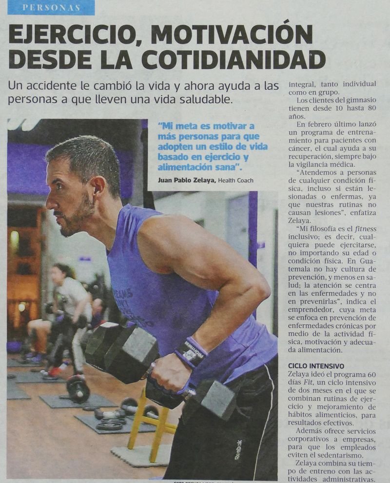 Nota de Prensa Libre sobre Juan Pablo Zelaya